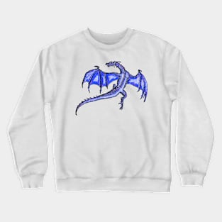 Sketched Flying Blue Dragon Crewneck Sweatshirt